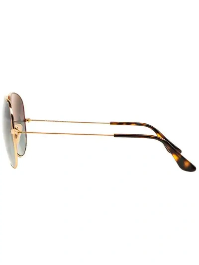 Shop Ray Ban Aviator Classic Sunglasses In Metallic