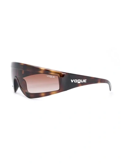Shop Vogue Eyewear X Gigi Hadid Band Sunglasses In Brown