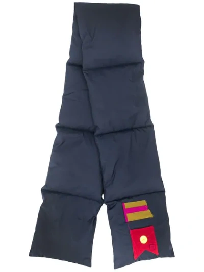 Shop Acne Studios Padded Scarf In Blue