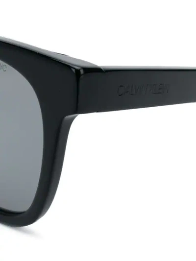 Shop Calvin Klein 205w39nyc Square Shaped Sunglasses In Black