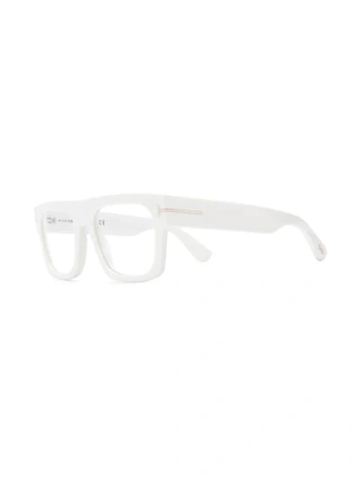 Shop Tom Ford Eyewear Square Frame Glasses - White