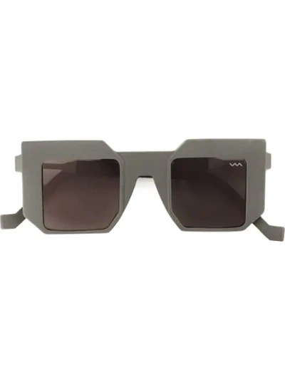 Shop Vava Square Frame Sunglasses In Grey