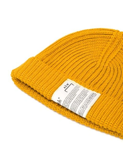 Shop A-cold-wall* Ribbed Beanie In Yellow