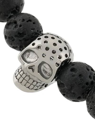 Shop Northskull Skull Charm Bracelet In Black