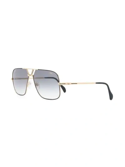 Shop Cazal 7253 Sunglasses In Metallic