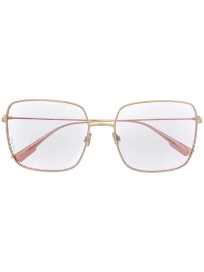 Shop Dior Stellaire1 Square-frame Sunglasses In Gold