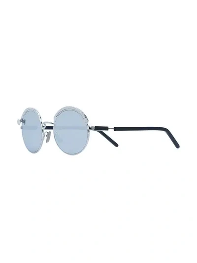 Shop Kuboraum Sonnenbrille Mit Verspiegelten Gläsern In Metallic
