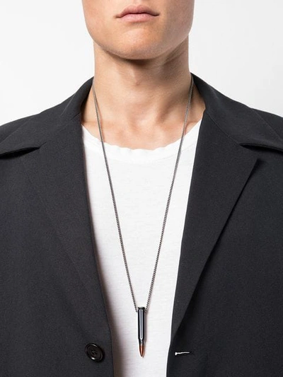 Shop Hues Bullet Pendant Necklace - Grey
