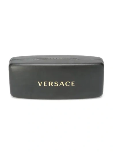 Shop Versace Top Bar Square Sunglasses In Black