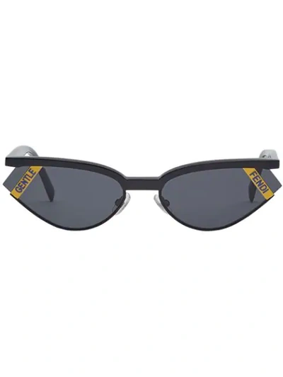 Shop Fendi X Gentle Monster Cat-eye-sonnenbrille In F0g8t-black+yellow