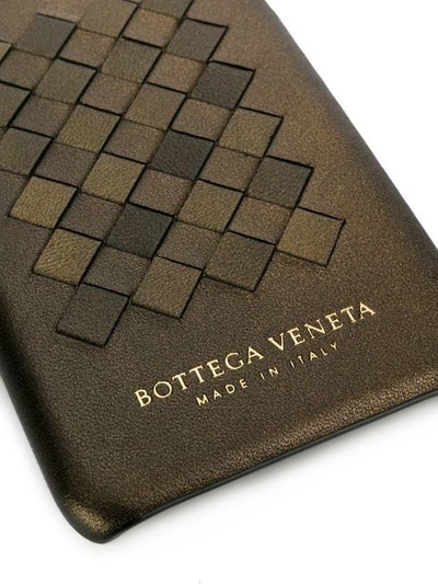 Shop Bottega Veneta Woven Logo Iphone X Case In Brown