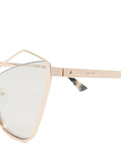 Shop Mcq By Alexander Mcqueen Asymmetric Cat-eye Sunglasses In Gold