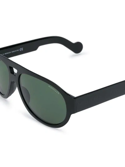 Shop Moncler Aviator Sunglasses In Black