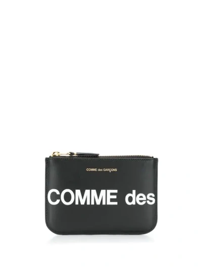 Shop Comme Des Garçons Huge Logo Wallet In Black
