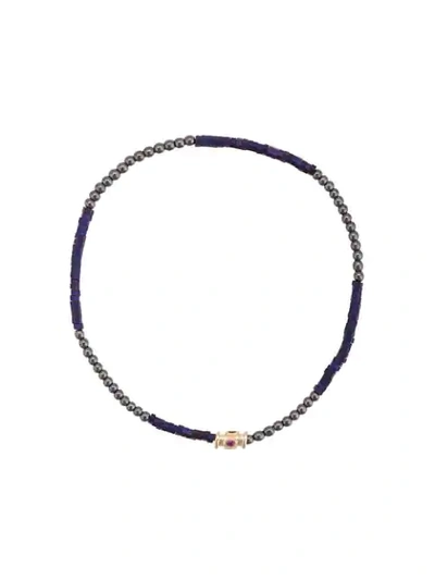 Shop Luis Morais Colour Block Barrel Bracelet In Pink