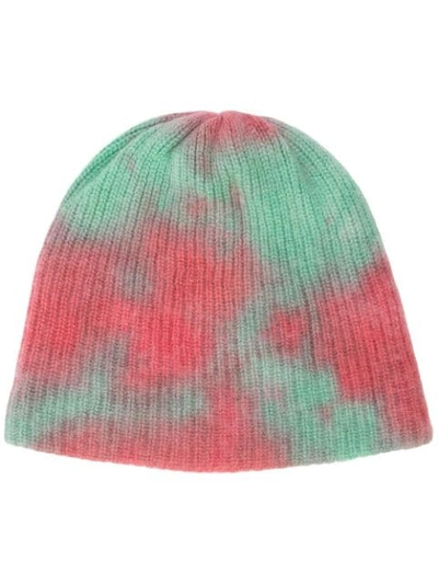 Shop The Elder Statesman Dyed Beanie Hat - Pink