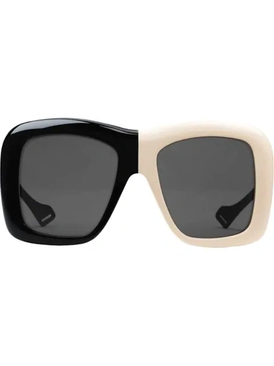 Shop Gucci Eyewear Oversize Square-frame Sunglasses - Black