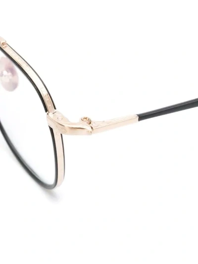 Shop Matsuda Double Nose-bridge Glasses In Black