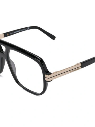 Shop Dsquared2 Eyewear Oversized Glasses - Black