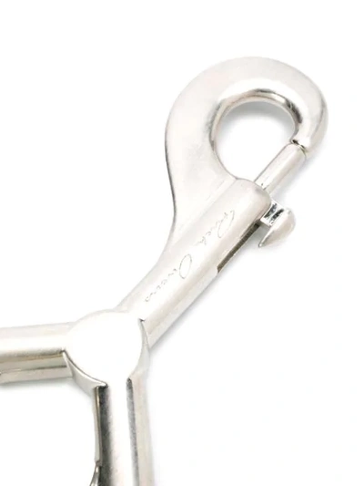Shop Rick Owens Hydra Hook Key Chain In Silver