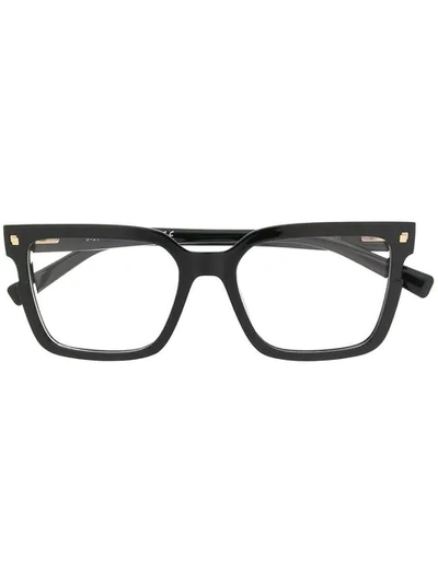 Shop Dsquared2 Eyewear Square Frame Glasses - Black