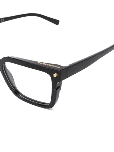 Shop Dsquared2 Eyewear Square Frame Glasses - Black