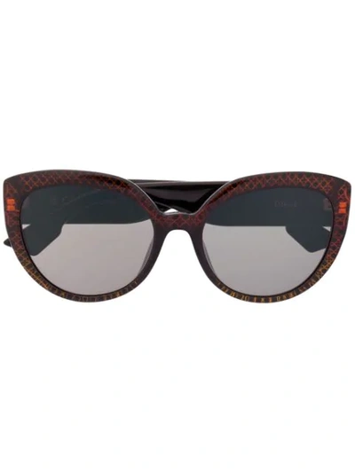 Shop Dior Cat-eye Tinted Sunglasses In Brown