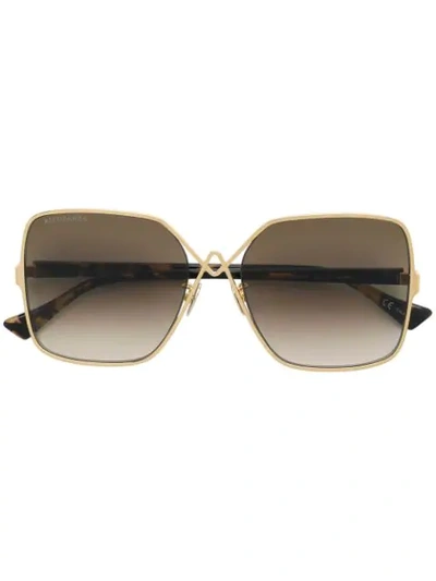 Shop Altuzarra Oversized Tinted Sunglasses In Gold