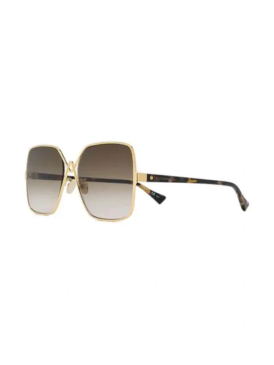Shop Altuzarra Oversized Tinted Sunglasses In Gold
