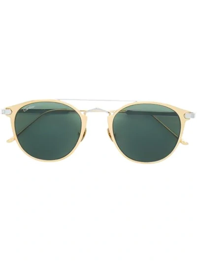 Shop Cartier C Décor Sunglasses - Metallic