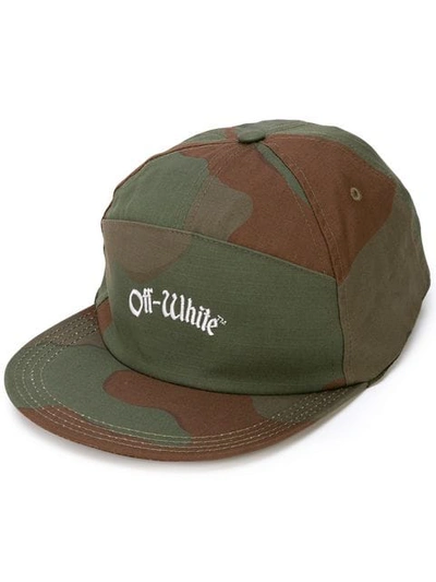 Shop Off-white Camouflage Print Cap In 9901 Camo