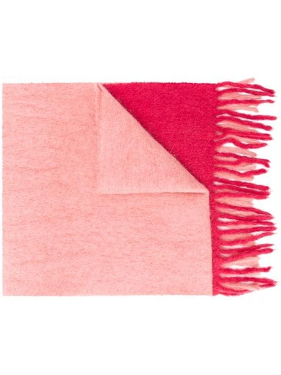 Shop Acne Studios Kelow Dye Two-tone Scarf In Pink