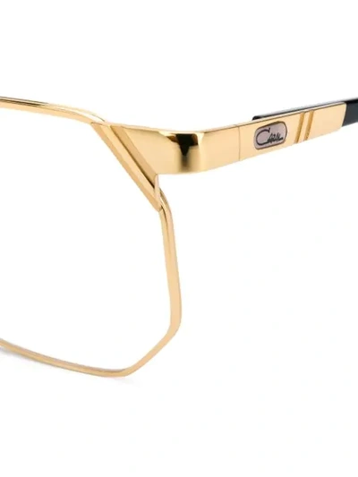 Shop Cazal Classic Square Glasses In Gold