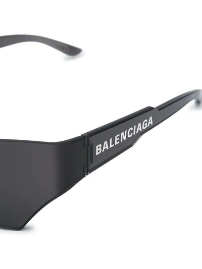 Shop Balenciaga Dark Tinted Sunglasses In Grey