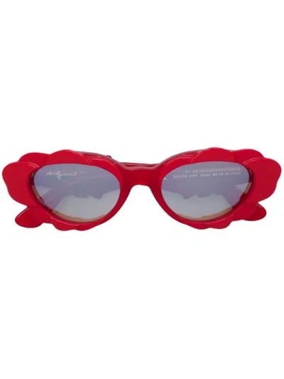 Shop Retrosuperfuture X Andy Warhol Cat Eye Sunglasses In Red