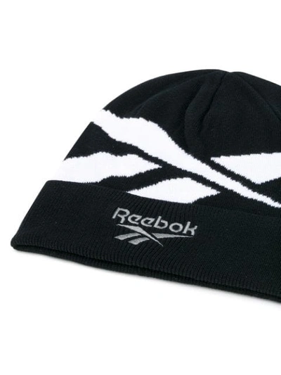 Shop Reebok Logo Beanie - Black