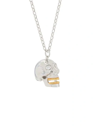 Shop True Rocks Skull Pendant Necklace In Silver