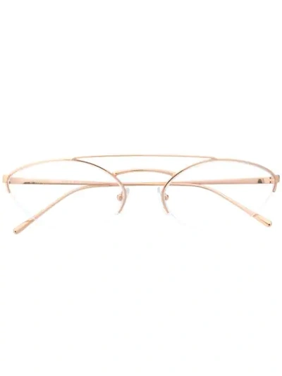 Shop Prada Cat Eye Glasses In Metallic