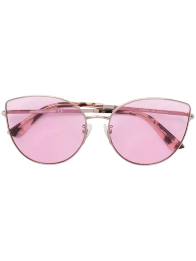 Shop Mcq By Alexander Mcqueen Cat Eye Sunglasses In Metallic