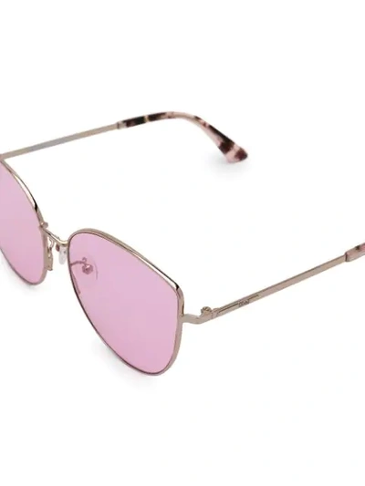 Shop Mcq By Alexander Mcqueen Cat Eye Sunglasses In Metallic