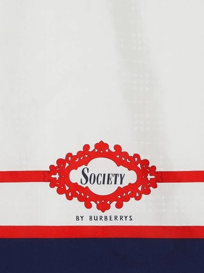 Shop Burberry Archive Society Scarf In White