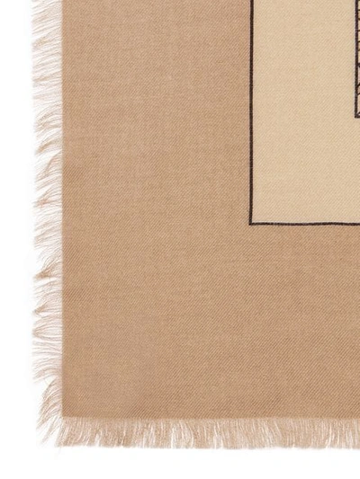 Shop Burberry Monogram Print Lightweight Cashmere Scarf In Neutrals