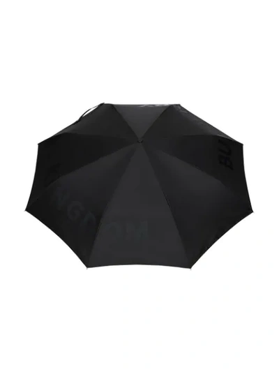 Shop Burberry Kingdom Print Folding Umbrella In Black