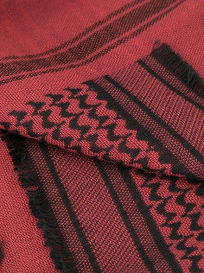Shop Undercover Patterned Scarf In Red