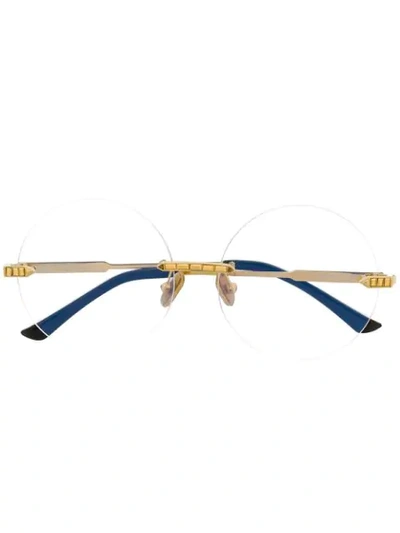 Shop Anna-karin Karlsson Frameless Round Glasses In Gold