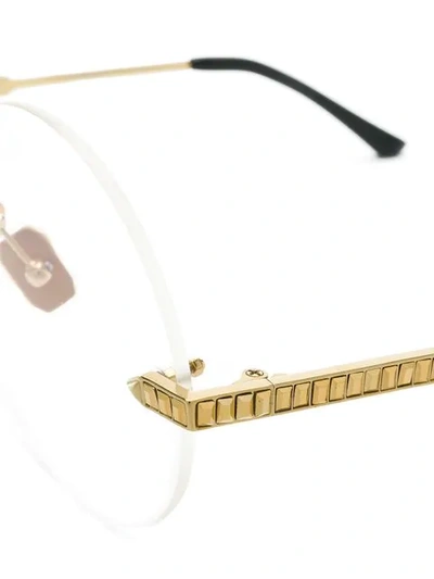 Shop Anna-karin Karlsson Frameless Round Glasses In Gold