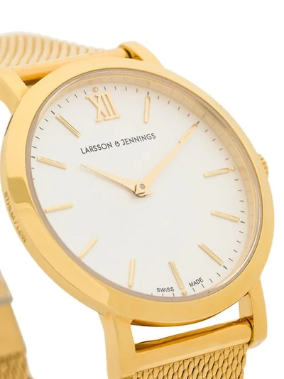 Shop Larsson & Jennings Ljxii Lugano Gold Milanese 33mm Watch