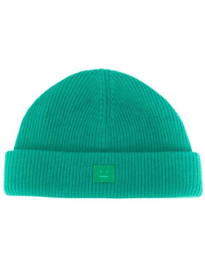 Shop Acne Studios Pansy N Face Beanie In Green