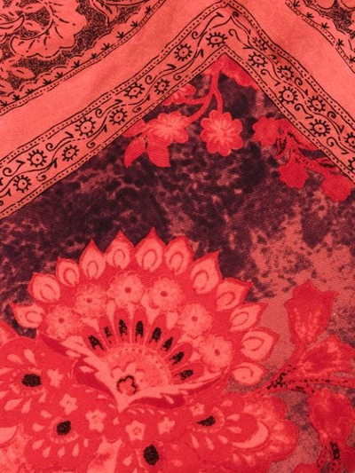 Shop Avant Toi Large Printed Scarf In Red