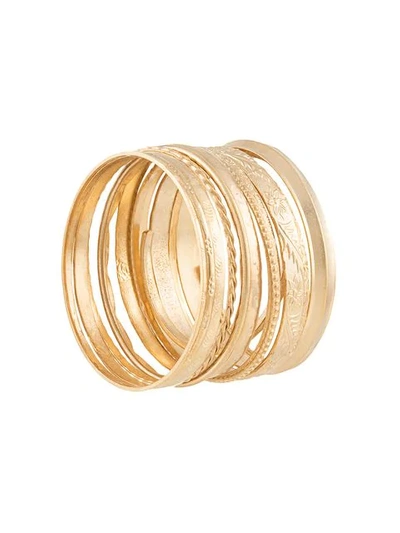 Shop Undercover Bangle Set In Gold